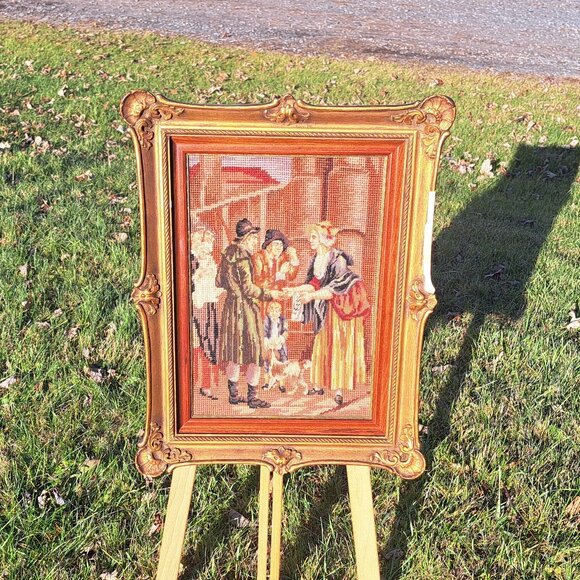 A New Love Song Framed Embroidery By Eatons - Picture 1 of 11